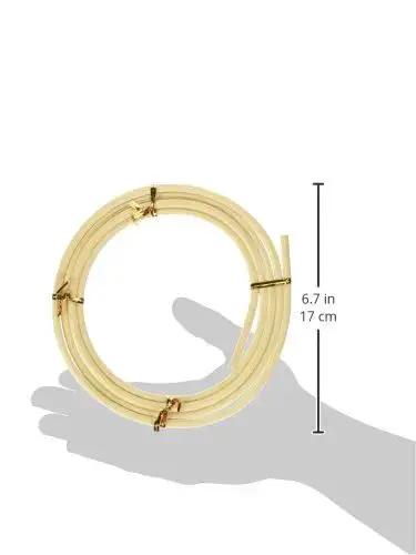 Natural White Reed Spline For Cane Webbing Wedge Shaped Wood Fiber Edge 9-1/4 Inch By 72 Inch rolled on hand