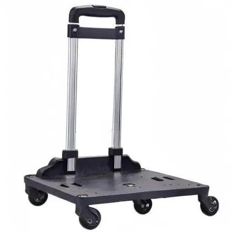 Spinner Wheelbase Luggage Cart with pull-up handle and easy rolling spinner wheels for bags and pet carriers, 36 inch height.