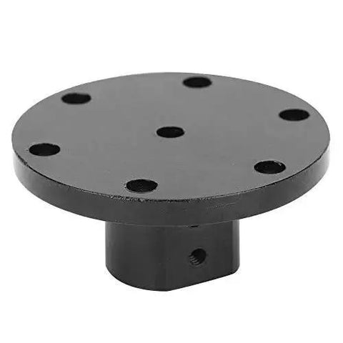 Black 6mm inner diameter flange coupling for Mecanum wheel motors, anti-slip grip motor shaft connector for precision robotics.