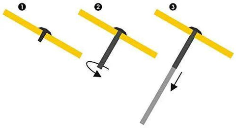 Connecting Sleeve For Suncatchers With Swinging Rod installation steps illustration
