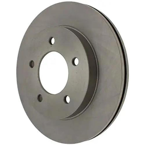 Front brake rotor disc for Ford F-150, gray metal with five lug holes