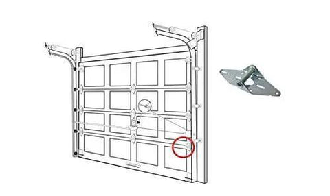 Heavy Duty 14 Gauge Steel Garage Door Hinge With Galvanized Finish For Residential And Light Commercial Replacement illustration