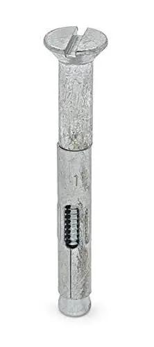 One Quarter Inch By Two Inch Flat Sleeve Anchor Zinc Plated For Masonry Concrete Brick And Block Versatile 360 Degree Expansion