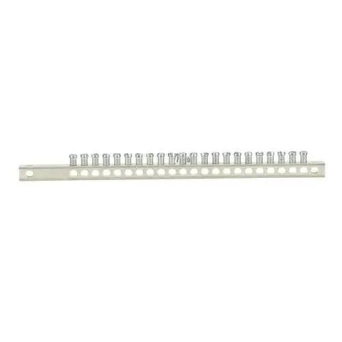 Single 24-Hole Load Center Grounding Kit TGK24CP for PowerMark Gold panelboard, showing full bar with 24 screws and holes, UL listed.