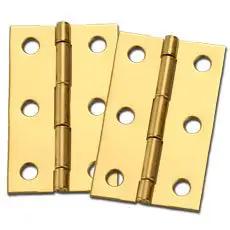 Solid Brass Miniature Medium Hinge For Small Projects Two And One Half Inch Long By One And Nine Sixteenths Inch Open With Screws One Pair Stanley Hardware