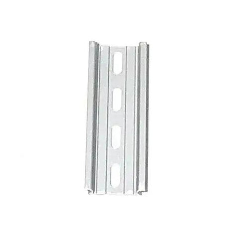Front view of 20 Pieces 4 Inch DIN Rail Slotted Aluminum RoHS Compliant Built Tough Modular Rail For Mounting Large Components 35mm Wide