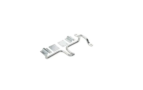 Sliding Bolt Door And Gate Latch Zinc Plated For Right Or Left Hand Swing Gates With Rounded Edges, shown detached with screws