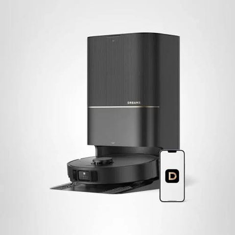 DREAME X40 Ultra robotic vacuum in black with auto-empty dock