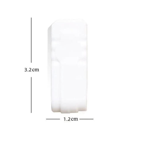 Clear plastic clip from 10 Pack Vacuum Bag Clips With Sliding Grip For Tight Seals, size 3.2cm x 1.2cm