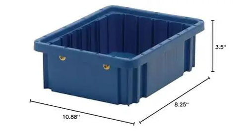 Dividable Grid Heavy Duty Part Organizer Bins Pack Of 20, 10.875 Inch Long, 8.25 Inch Wide, 3.5 Inch High Storage Bins For Industrial, Electronic, Healthcare, And Warehouse Use, Made In USA.