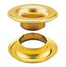 Brass sheet metal grommet and neck washer set, 00GNWB1440, heavy duty, industrial, ideal for fabrication and metalworking projects
