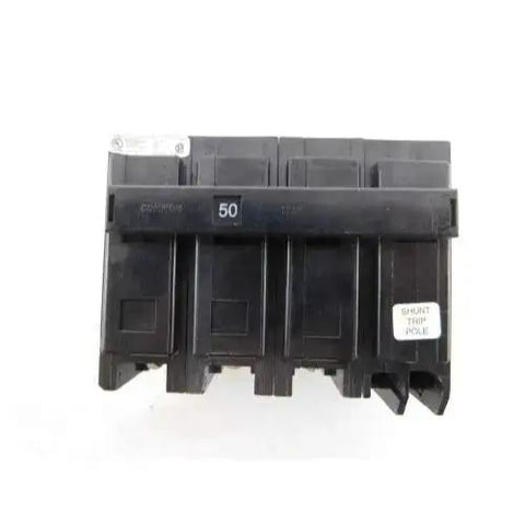 Bolt-On Mount BAB Industrial Miniature Circuit Breaker With Shunt Trip, 3-Pole, 50 Amp, 240 Volt AC, front view