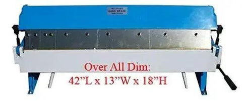 36 Inch Finger Brake Bender For Metal Pan Box With 20 Gauge Steel And 18 Gauge Aluminum Capacity front view