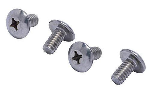 Four stainless steel truss-head Phillips machine screws, 1/4-20 x 1/2 in, UNC full thread