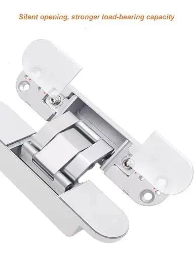 Hidden Door Hinges For Concealed Doors, Invisible, Heavy Duty 3D Adjustable, Zinc Alloy, Silent Operation close-up