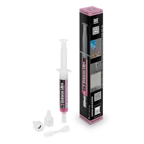 Extreme Ultra AC Leak Stop For HVAC R Systems Up To 6 Tons Works With All Refrigerants And Lubricants Polymer Free Formula Includes One Quarter SAE And Five Sixteenth SAE Adapters 0.2 Fl Oz Cartridge ERRECOM shown with packaging and adapters