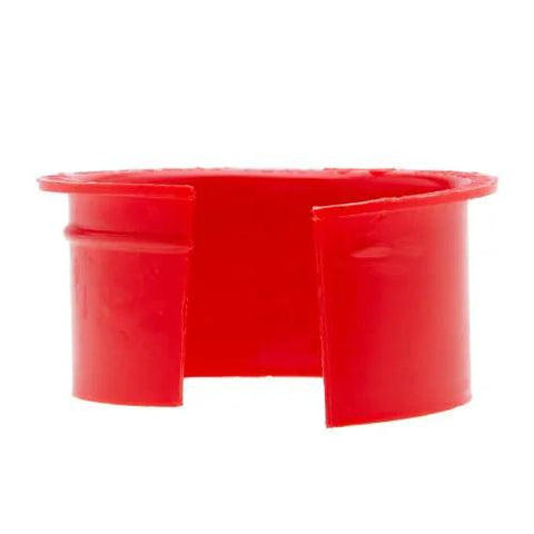 Red CB style anti-short bushing, 1-1/4 inch, from 1-1/4 Inch Anti Short Electrical Bushings CB Style 6 CB Model Built Tough For Real Work Durable Metallics ASB6 High Heat Resistant Anti Short Protection For Electrical Panels And Machinery Bag Of 10 Bushings Reliable Replacement Parts For DIY Or Pro.