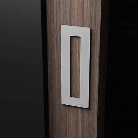 Sliding Aluminium Barn Door Handle With Self Adhesive Edge For Pocket Closet Doors Complete Kit Two Pack Silver Screwless Peel And Stick Installation