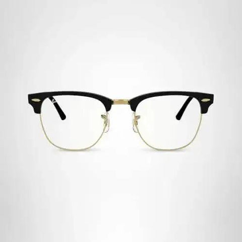 Unisex Clubmaster Square Sunglasses With Clear Blue Light Filtering Lenses And Lightweight Polycarbonate Frames 51 mm