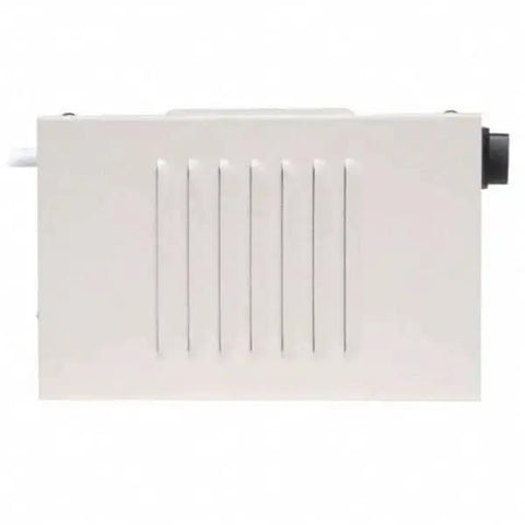 Side view of Isolation Transformer 250W With Faraday Shield And Surge Protection 120V 2 Outlets 6 Foot Cord Medical Grade Noise Filtering