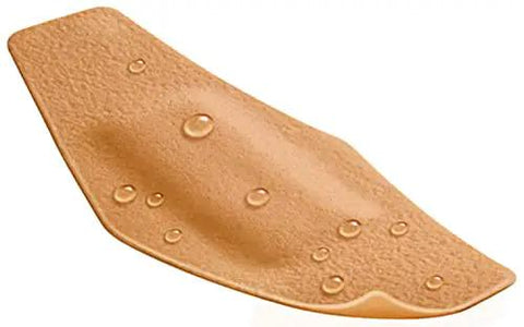 Waterproof Cushioned Foam Bandages, Assorted Sizes, 20 Count, Adhesive for Cuts, water droplets on breathable surface