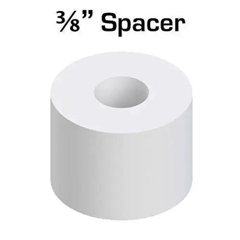 Three Eighths Inch Thick Nylon Spacer, One Half Inch Outer Diameter, Zero Point One Nine Four Inch Inner Diameter, Fifty Pack