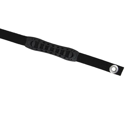 Technical Diving Metal Backplate Strap with Nylon Webbing and BCD Back Panel Handle, showing copper hole and black TPE panel.