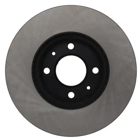 Centric Premium 120.50015 front brake rotor, front view with black center hub and metal disc