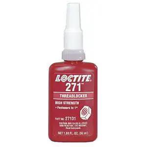 Front view of 271 Mil Spec Low Viscosity High Strength Red Threadlocker For Fasteners Up To 1 Inch Diameter 10ml Bottle
