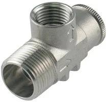 Stainless steel 3/4 in pressure relief valve for water well pump pressure tank, 100 psi, Amazon brand.
