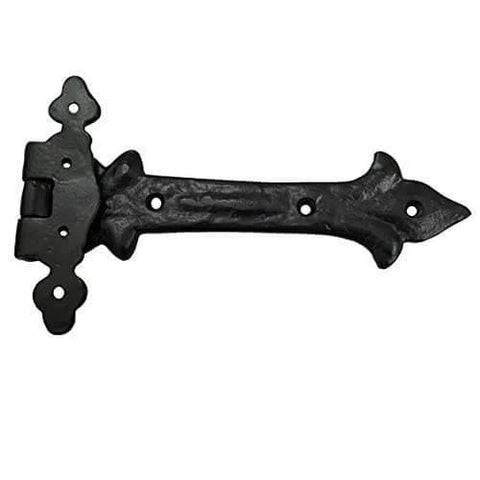 Antique Cast Iron Strap T Hinge 7.9 Inch Two Pack Matte Black For Barn Doors Gates Kitchen Cabinets Sheds Wooden Box Furniture Cedar Chest And Trunks Durable Finish Rust Resistant Quality