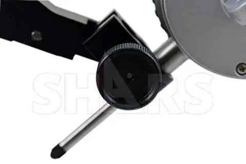 Close-up of 176 Lbs Magnetic Base Indicator Holder With Speed Set Fine Adjustment For Pro Grade Precise Setup And Quick Dial Indicator Alignment Includes One Inch Dial Indicator With One Thousandth Inch Resolution Model 3033111S For Milling And Machining
