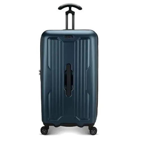 Ultimax II 26 Inch Medium Trunk Spinner Luggage With Tie Down Straps Matte Navy Durable Polycarbonate Hardshell TSA Approved Lock