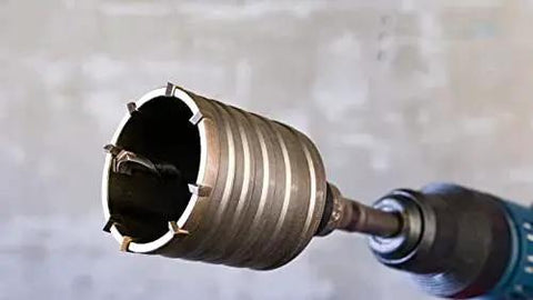 Beefed Up Heavy Duty SDS Max Rotary Hammer Core Bit For Concrete By Bosch, 2 Five Eighths In X 22 In, carbide tipped, close-up view
