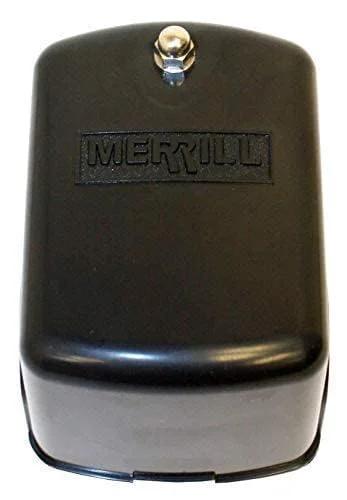Merrill MPS4060 water well pressure switch, black plastic housing, 1/4" NPT, 40–60 PSI