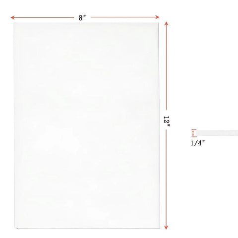 White ceramic fiber gasket sheet, 8x12x1/4 in, high-temperature insulation for pellet stove, wood stove, kilns.