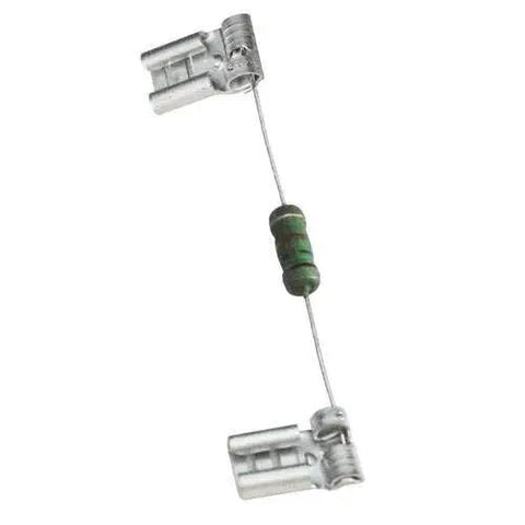 Axial 15K ohm bleed resistor for start capacitors; green cylindrical body with metal end caps.