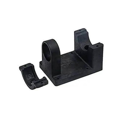 Black ABS Positioning Bracket for Double Head Metal Cutter Holder, secure mount for drill tool, stable clamp, ideal for sheet metal cutting.