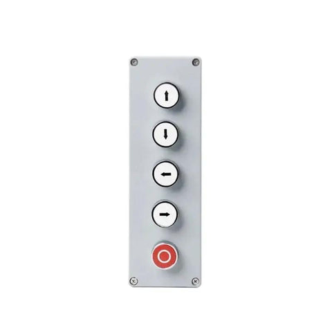 DIY Metal Push Button Control Box Explosion Proof Junction Box Emergency Start Reset Three Pole 3P Switch Enclosure front view