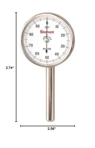 Universal Dial Test Indicator Set Pro Grade With Back Plunger For Height Depth And Width Measurements White Face Readout With Shank