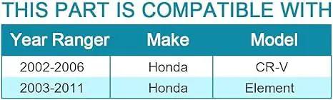 Compatibility chart for Front Wheel Bearing Set 510074 For Honda CR V 2002 2006 And Honda Element 2003 2011 2 Pack Hub Bearings