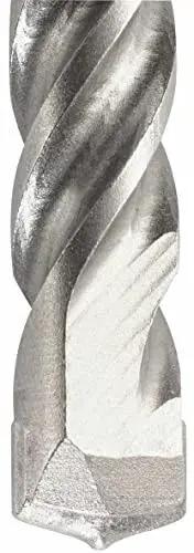 Close-up of Two Cutter Head SDS-Plus Rotary Hammer Bit For Concrete Drilling, One Half Inch By Six Inch By Eight Inch, Bosch