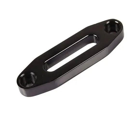 Heavy Duty Hawse Style Winch Fairlead For 3000 To 4000 Lb Winches, 4 88 Inch Mount, Smooth Black Finish, side view