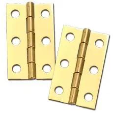 Solid Brass Miniature Medium Hinge 2 Inch Long By 1 And 3 Sixteen Inch Open With Screws Perfect For Small Boxes Jewelry Cases Craft Projects 1 Pair Great For Diy Projects And Quick Home Repairs