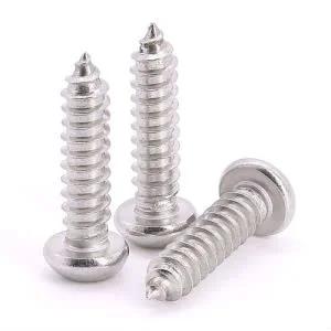 M3 X 8mm Button Head Socket Cap Screws 100 Pc Set 304 Stainless Steel 18 8 Self Tapping Point Full Thread M3 0.5 Hex Drive 2mm