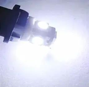 12V White BA9S LED Bulb For Car Interior Lights 1445 1815 1816 glowing with bright white light, close-up view