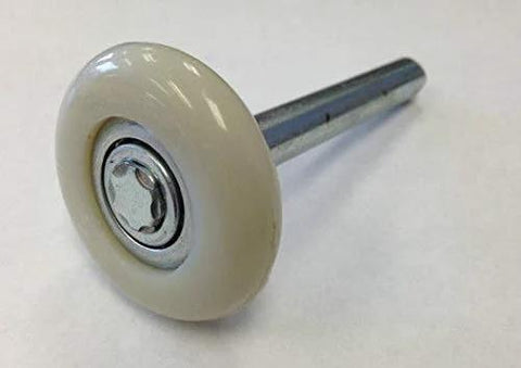 Close-up of a single 2-inch roller from 14 Pack 2 Inch Door Roller Set for Overhead Roll Up Garage Doors, Heavy Duty Replacement Rollers