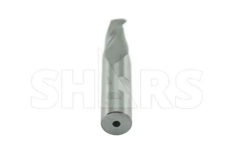 Front view of 3/4 Inch 2 Flute HSS Ball Nose End Mill Single End Weldon Shank Right Hand Regular Length 1-5/16 Inch Flute Diameter 3/4 Shank Diameter 3/4 Pro Grade By Shars Tool