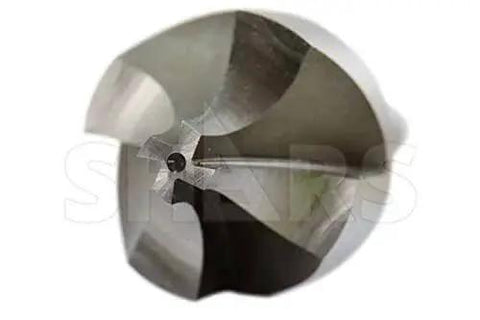 Pro Grade 3/8 In Radius HSS Corner-Rounding End Mill With 3/4 In Weldon Shank, 4 Flute Right-Hand Cut, close-up view of tip