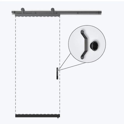 Soft Close Single Barn Door Hardware Kit In Matte Black For 36 Inch Doors, Top Mount Track System That Supports Up To 72 Inch Wide Openings